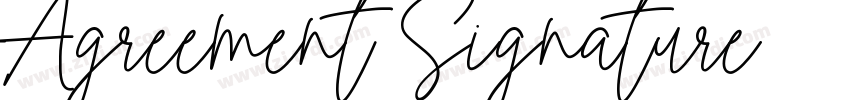 Agreement Signature字体转换